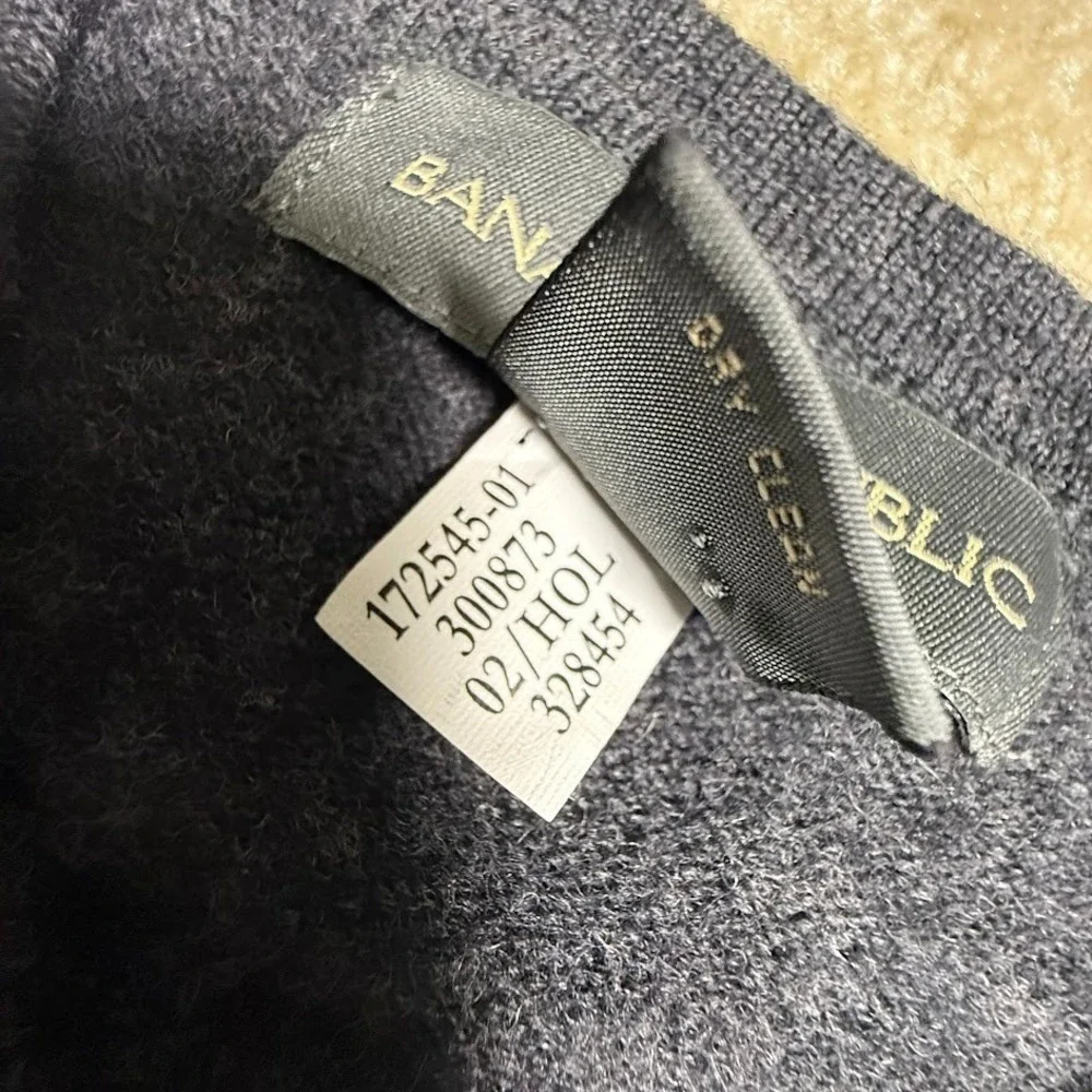 Banana Republic Mens Charcoal Gray 100% Wool V-Neck Raglan Sweater Size M s